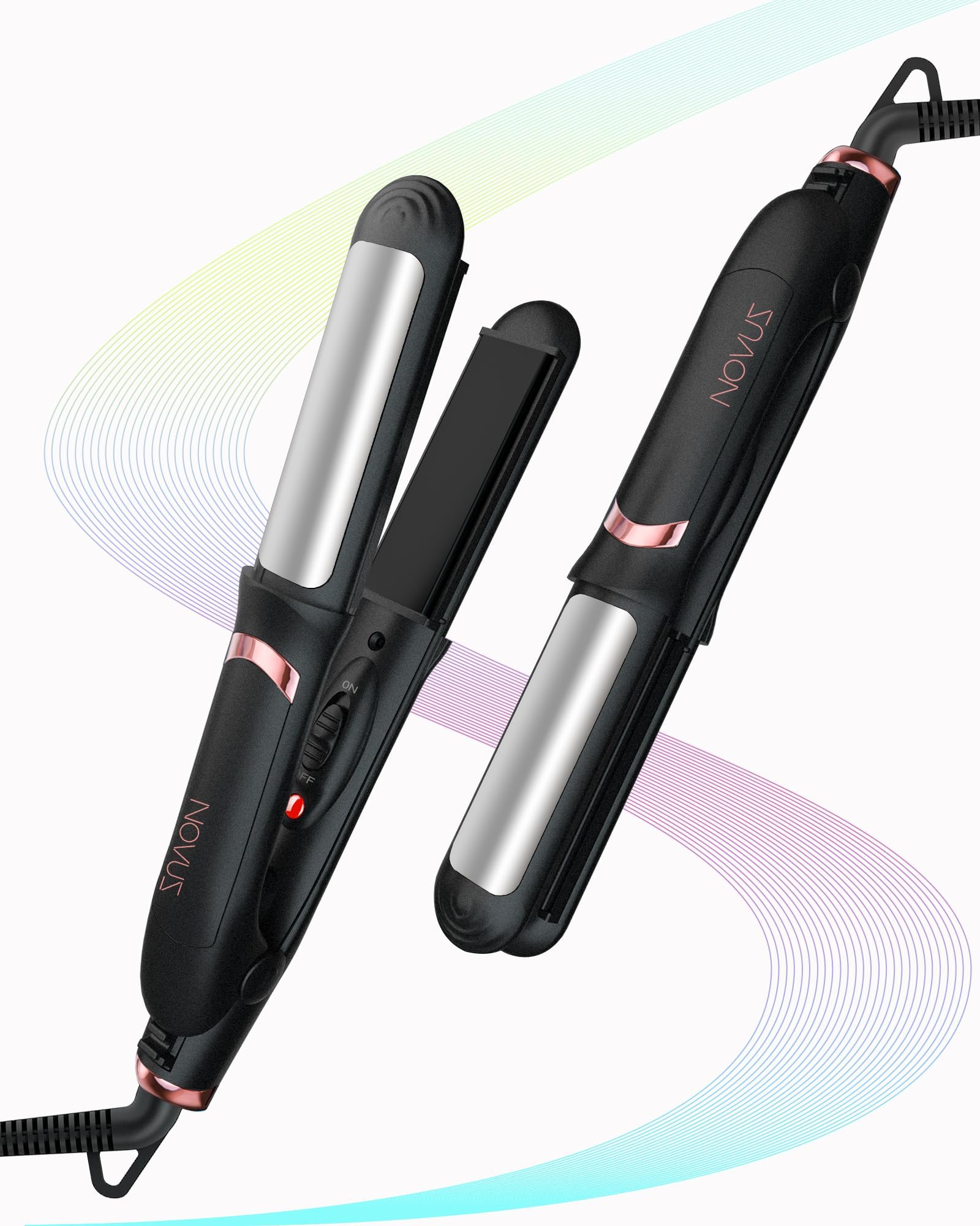 Mini Hair Straightener, NOVUS Mini Flat Iron for Short