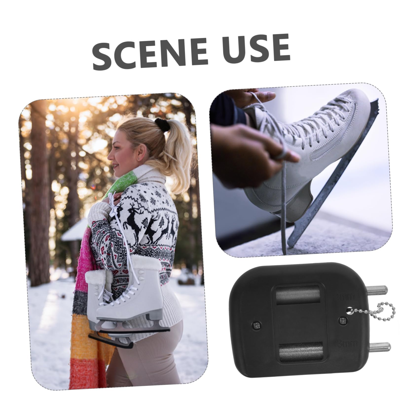 Toddmomy 5pièces Affûteur De Lames De Patin à Glace Pratique Outil De Meulage Compact Diamant Pour Lames De Patins