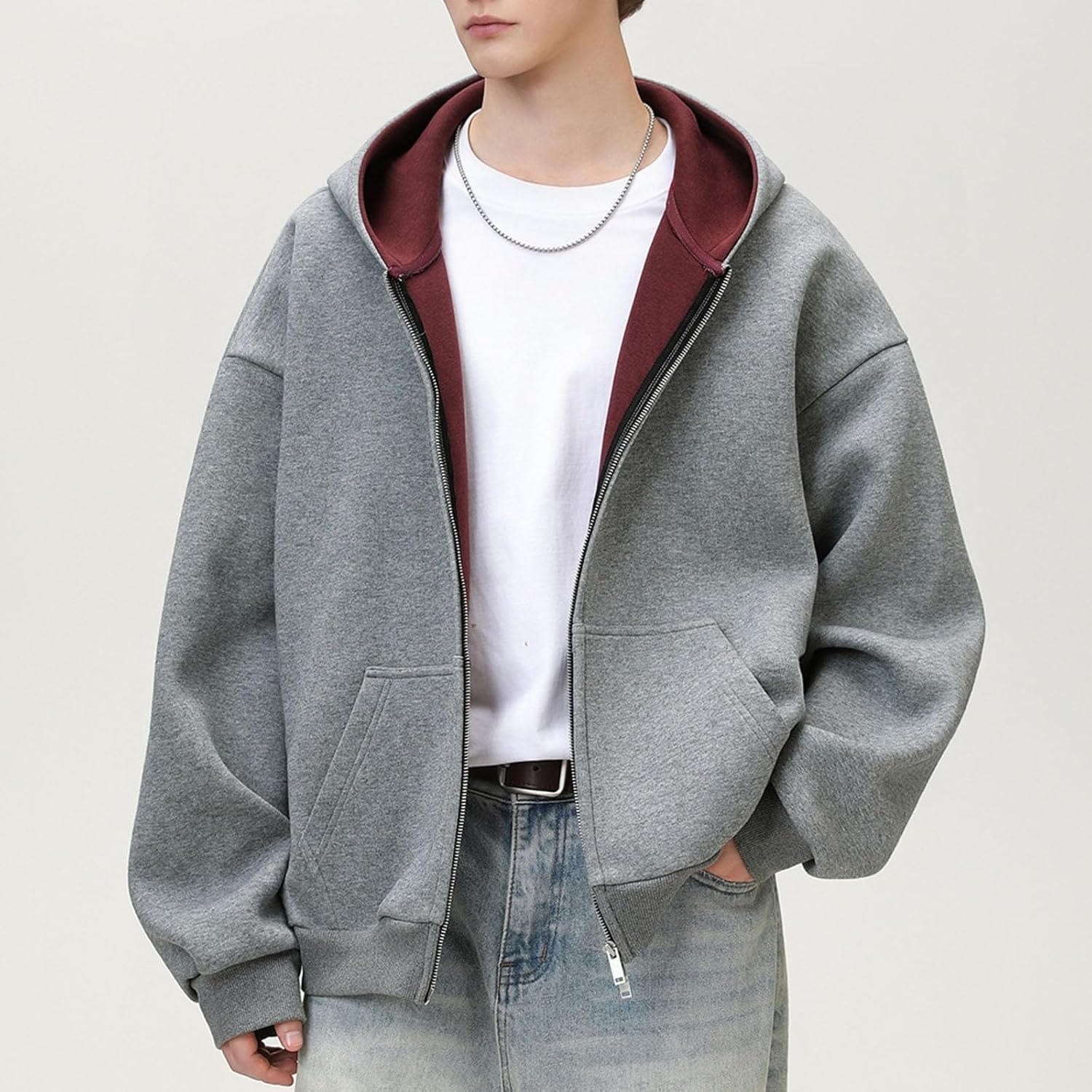 オーエン メンズ カジュアルジャケット 軽量 フード付き ジッパー