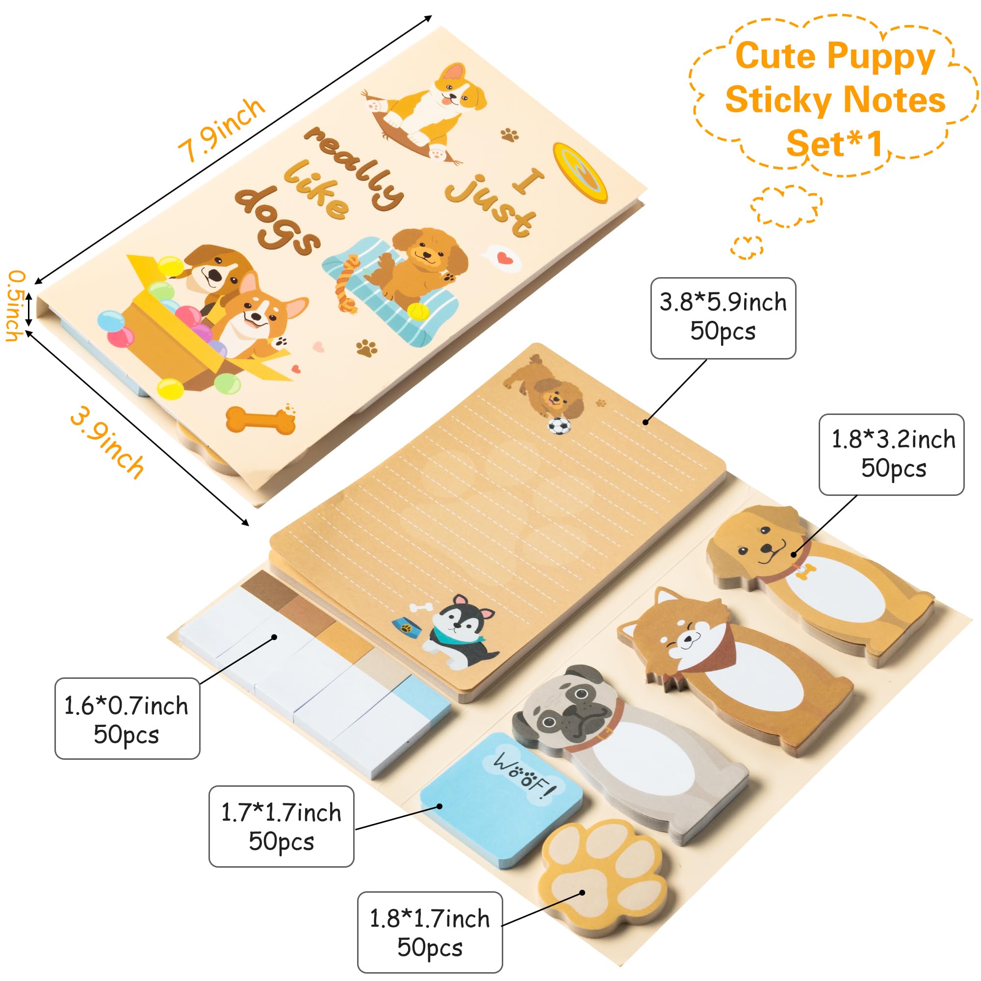 Cobee Lot De 6 Blocs De Notes Autocollantes En Forme De Chat Mignon