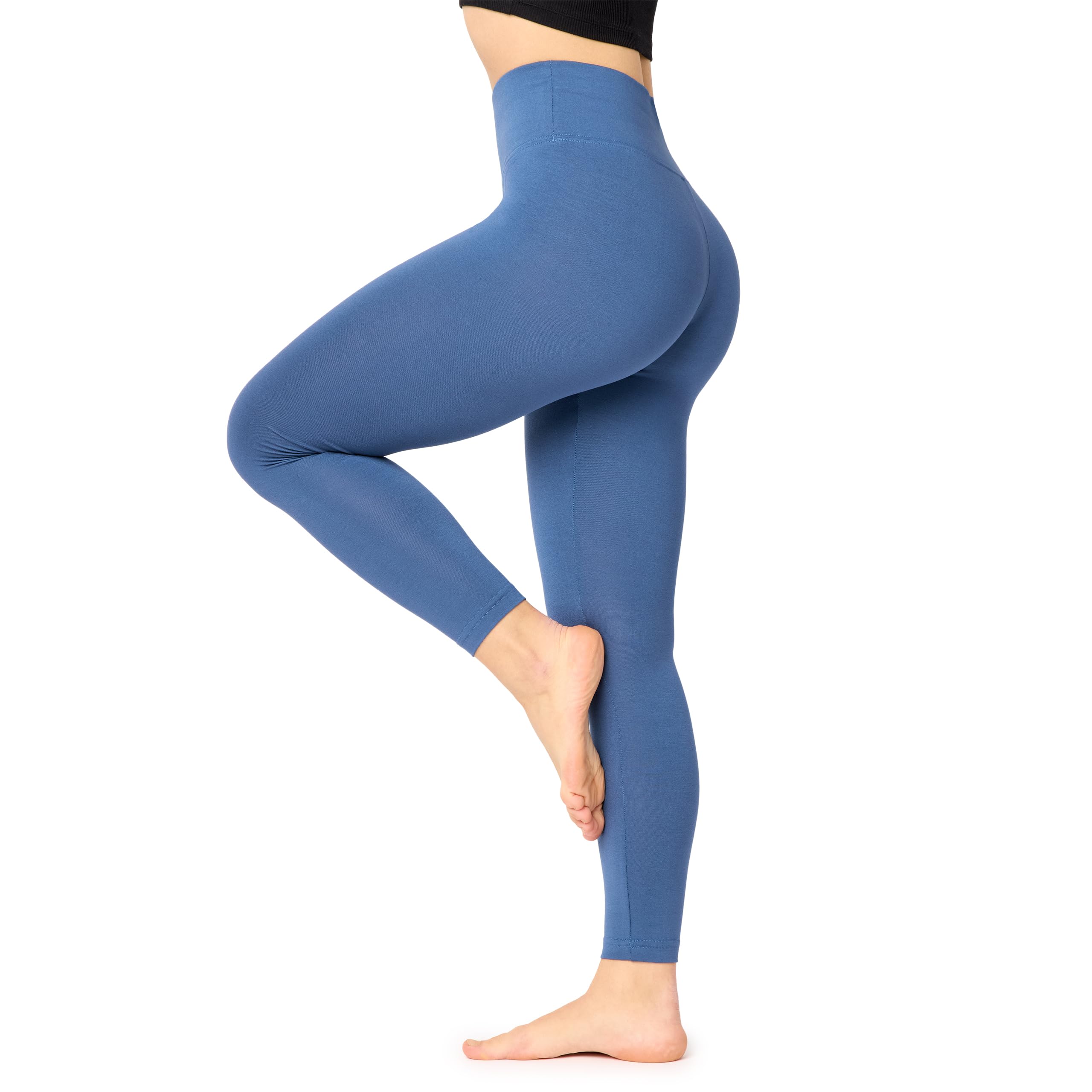 Bellivalini Damen Lange Leggings High Waist Slim aus Viskose für Sport Yoga Gym BLV50-292