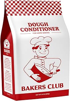 Bakers Club Artisan Dough Conditioner – Bread Improver & Baking Enhancer for Better Texture, Volume & Shelf Life – Sourdough, Pizza Crust, Bagels, Muffins, Cakes, Cookies & Pies Enhances Any Flour
