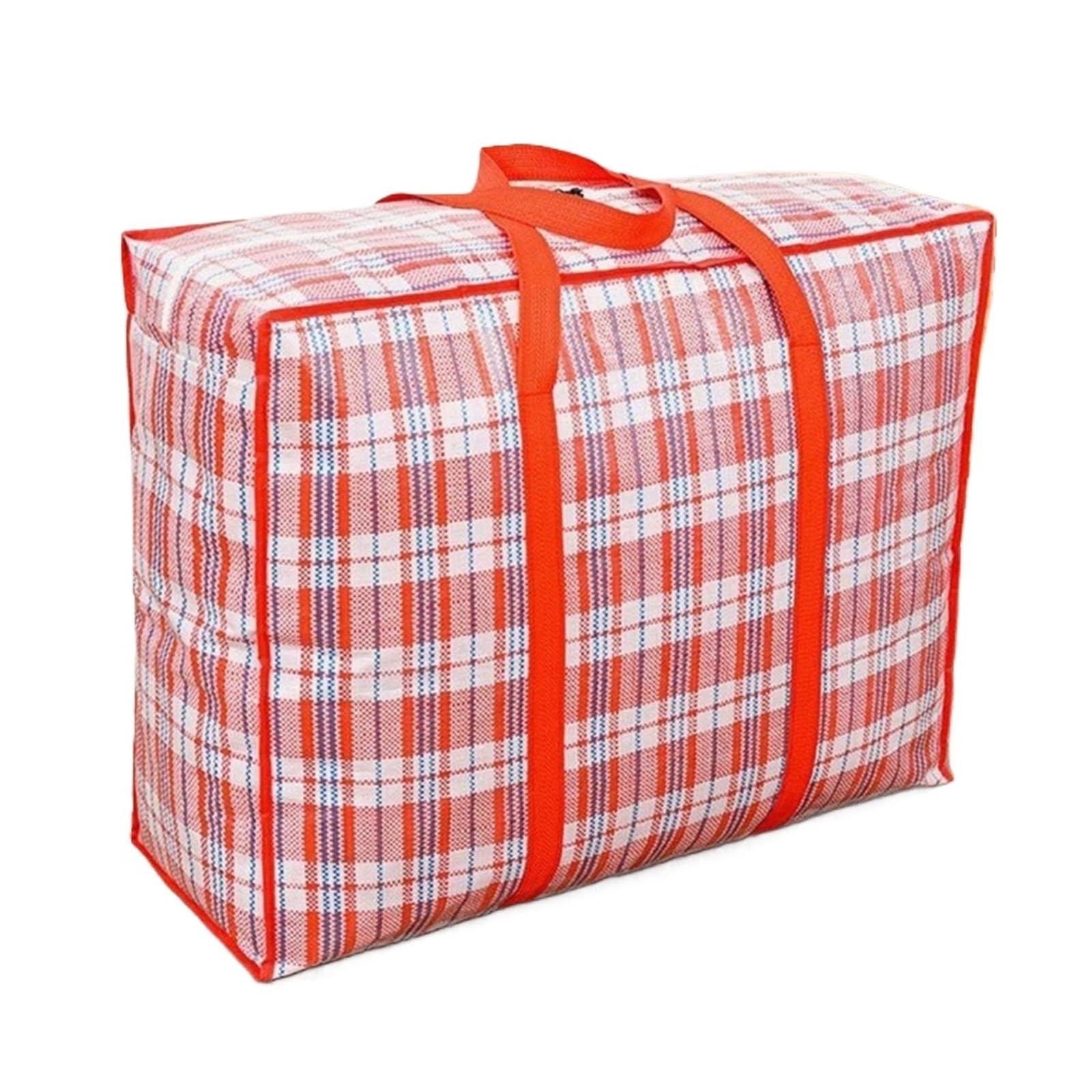 UBOHUZ 10PCS Super Large Capacity Waterproof Portable Quilt Storage Organizer Woven Bag Thickened Luggage Packing for Moving House(Red,80X55X23cm-XL)