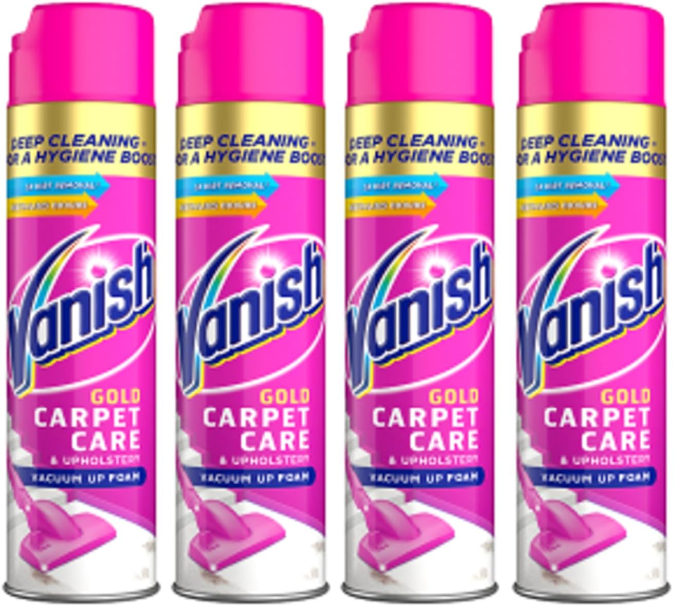 Vanish Oxi Action Upholstery & Carpet Cleaner, Stain Remover Foam for Large Area Cleaning, 600ml