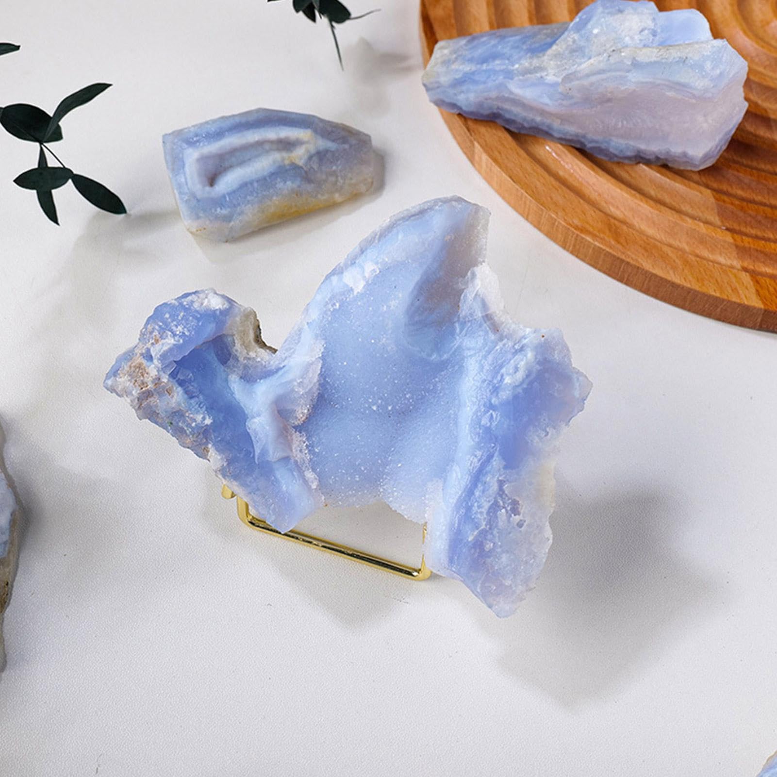 Achat Stein - Roher Naturstein, Vasenfüllung, Cabbing, , Dekoration, Roh, glatte blaue Achat-Palmsteine, zur Ausstellung von