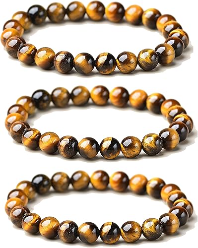 Vista 13 de Tigers Eye Protection Handmade Bracelet Best Present For Men Women Attract Wealth Chakra Feng Shui Stretchy Beaded Bracelets Lucky Friendship