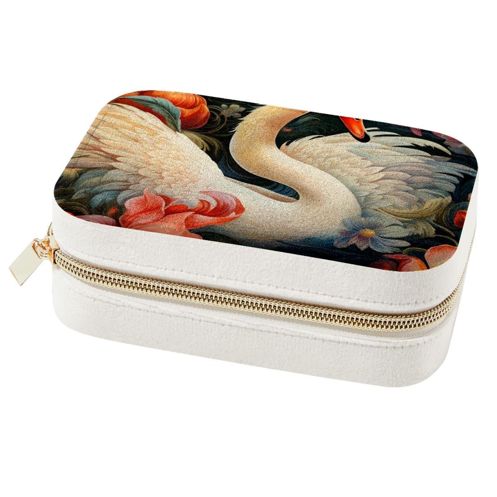 Boîte à bijoux cygne blanc, cadeau demoiselle d'honneur idéal