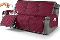 Vista 60 de TAOCOCO Fundas reclinables 100% impermeables, fundas de sofá reclinable con correas para las piernas, funda de sofá reclinable reversible para silla