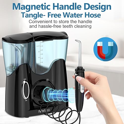 Miniatura 9 de Limpiador dental H2ofloss con agua diseño silencioso 50 dB con 12puntas multifunción de irrigador dental para la familia hf8whisper