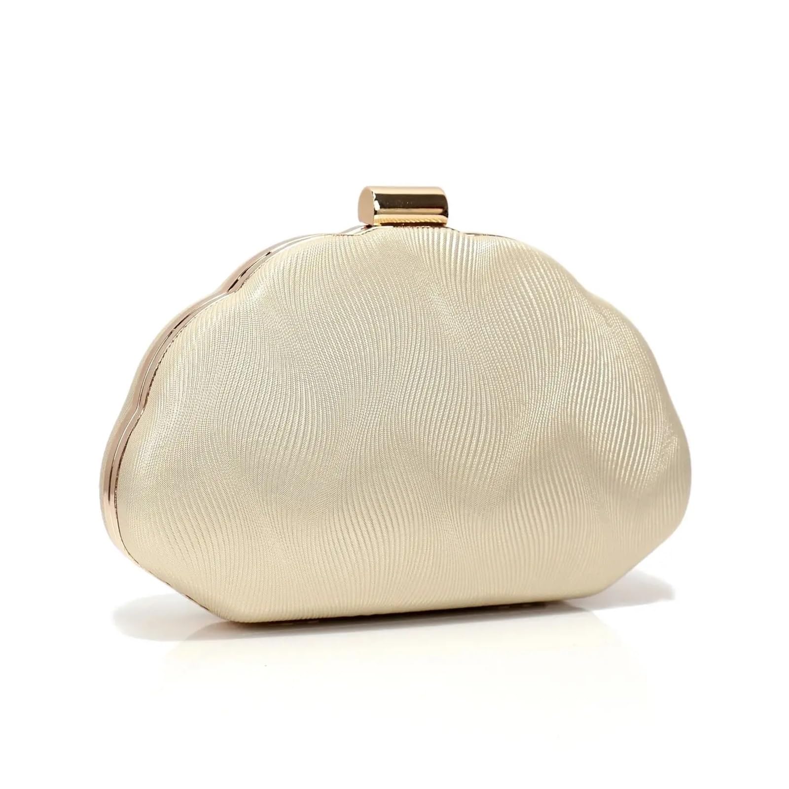 Donna Shell Clutch Borse da sera donna, con design a conchiglia, in metallo glitterato, eleganti borse festa, pochette a tracolla catena