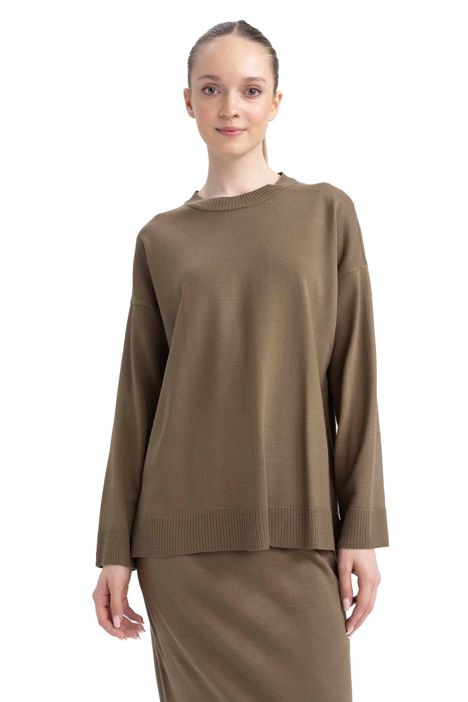Kadın Regular Fit Bisiklet Yaka Tunik