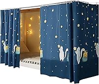 Vista 53 de Carpas Cortinas para Cama Litera Twin Individual de Dormitorio, Cortinas Opacas a Prueba de Polvo para Debajo de la Cama, Cortinas de Privacidad 2