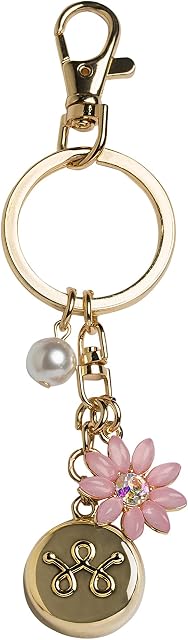 invisawear Smart Jewelry - Personal Safety Device - Gold Flower Keychain