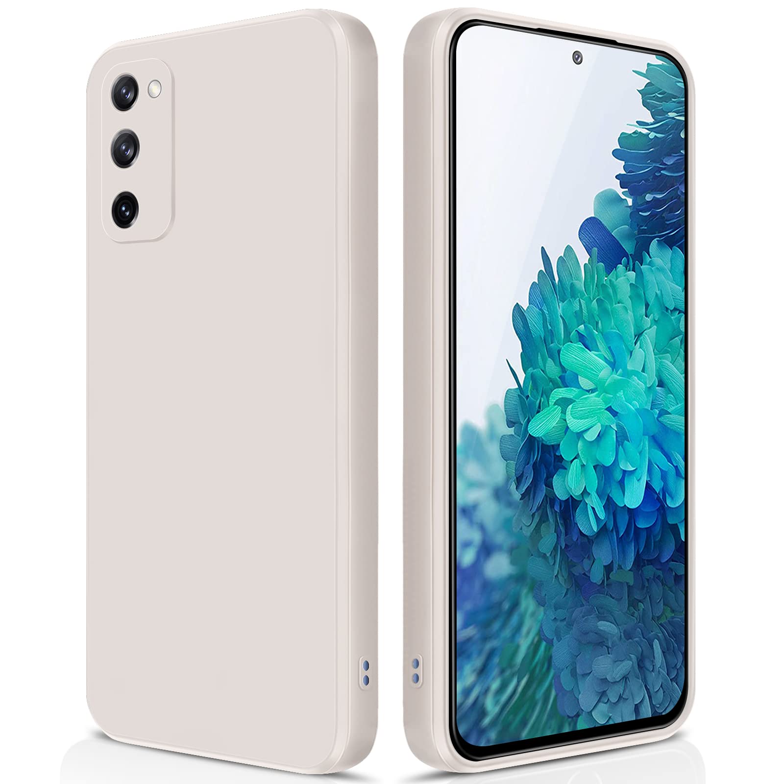 GiiYoon Hülle Kompatibel mit Samsung Galaxy S20 FE, Hochwertiges Liquid Silicone Case, Rundumschutz Handyhülle, Kratzfestes Weiches Mikrofaserfutter- Weiß