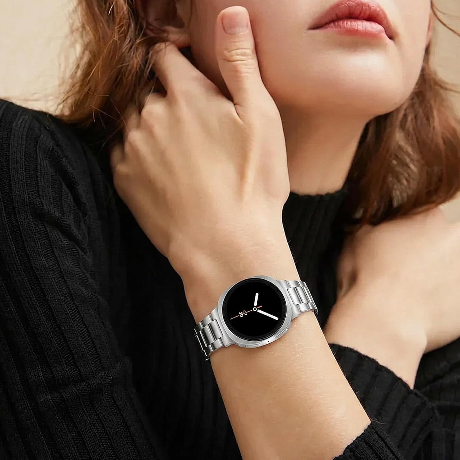 Metal Bands Compatible with Samsung Galaxy Watch 8 Classic Band 46mm, Galaxy Watch 8 Band 44mm 40mm, Business Stainless Steel Strap Wristband for Samsung Watch 8 Classic Bands Men Women - Image 7