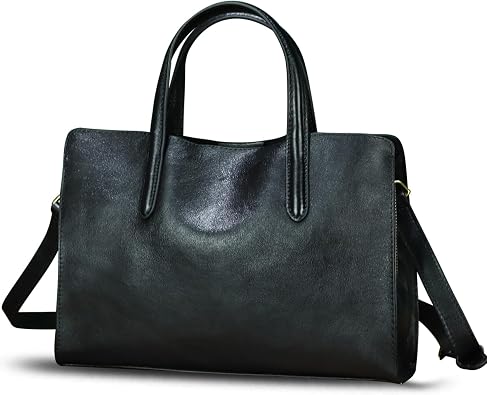 Genuine Leather Purses Handbags for Women Crossbody Shoulder Bag Vintage Desinger Top Handle Bag with Multiple Compartment