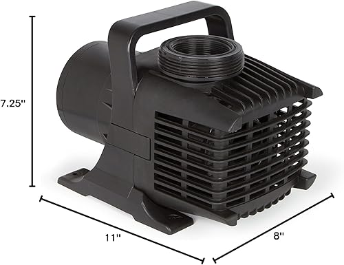 Miniatura 10 de Atlantic Water Gardens TT6000 Estanque y cascada de eficiencia energética TidalWave3 Bomba asíncrona 6000 GPH, color negro