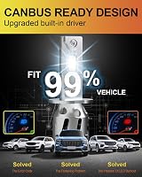 NATGIC H3 LED Fényszóró Izzó 16000LM 80W 6500K Xenon Fehér Autó Lámpa 3