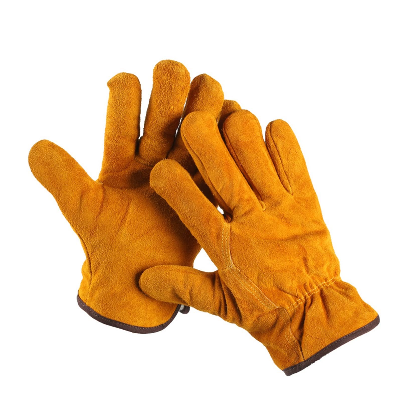 Welding Supplies Work Gloves Driver Security Protection Wear Safety Workers Welding Gloves, Heat Resistant Stove Fire and Barbecue Gloves