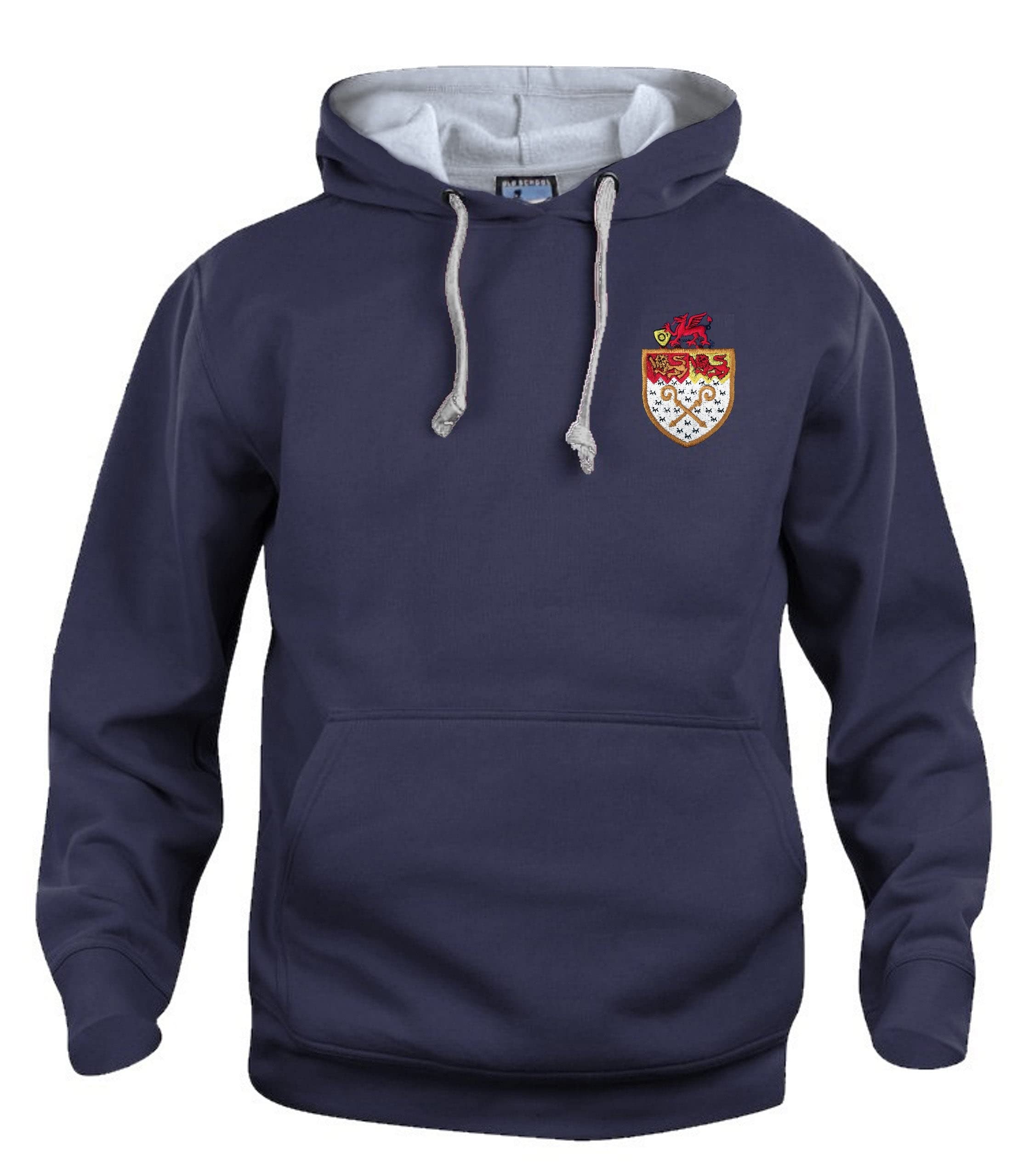 Old School Football Unisex Navy Wrexham 1960S Retro Football Hoodie Embroidered Logo