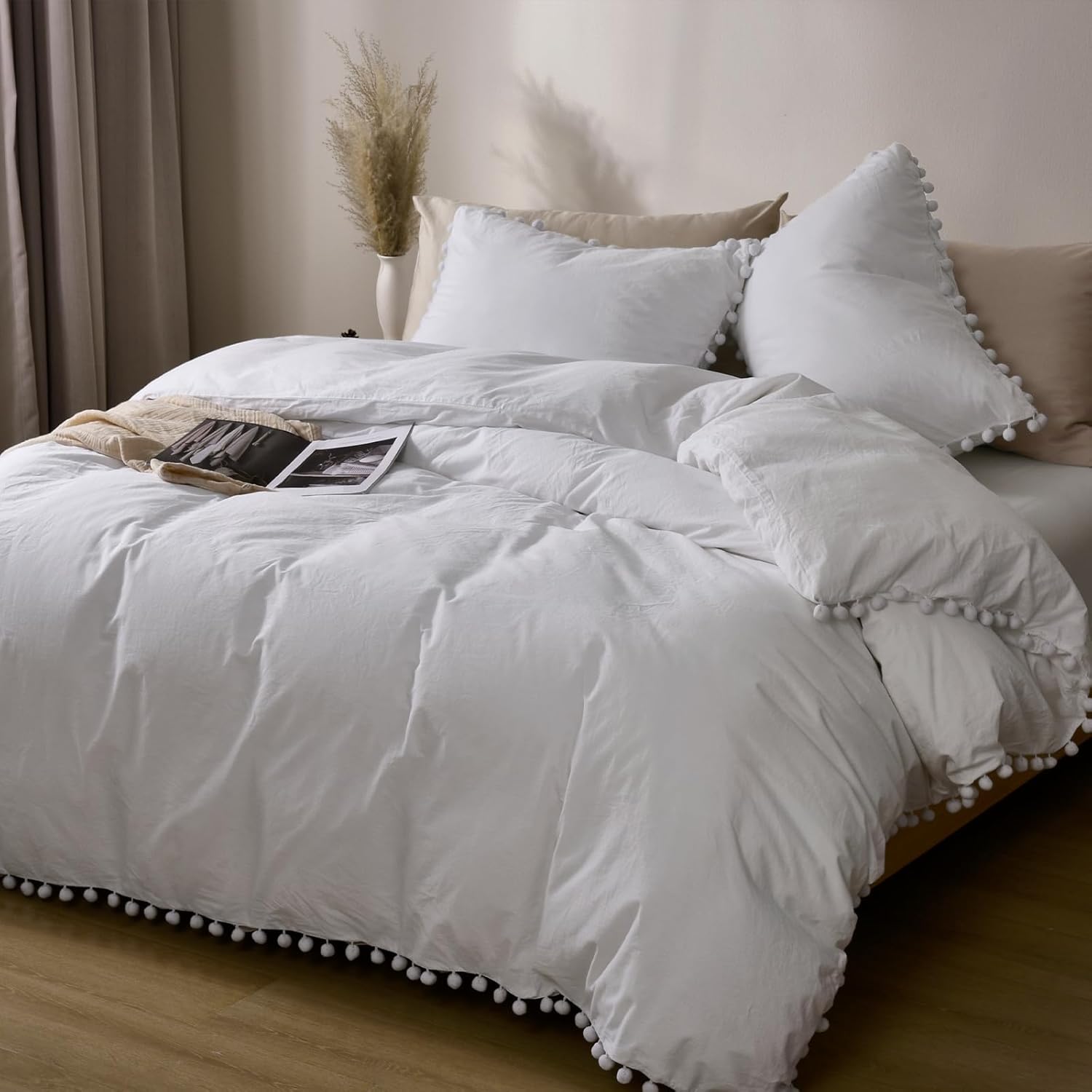 PHF 100 Washed Cotton Duvet Cover King Size, Ultra Soft