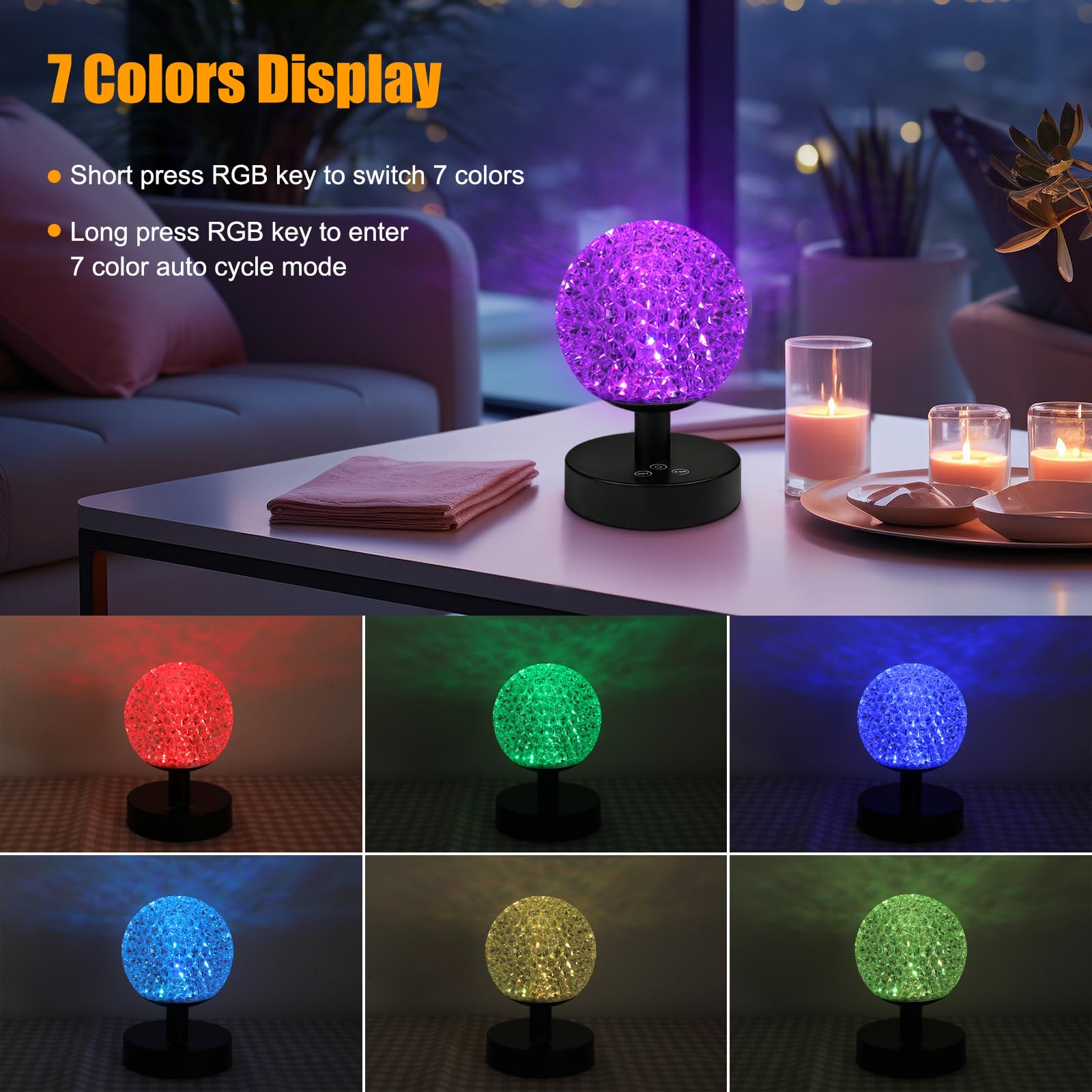 Small Night Light Color Snapklik.com : Cordless Table Lamp, Rechargeable Small Night Lights, 3 ...