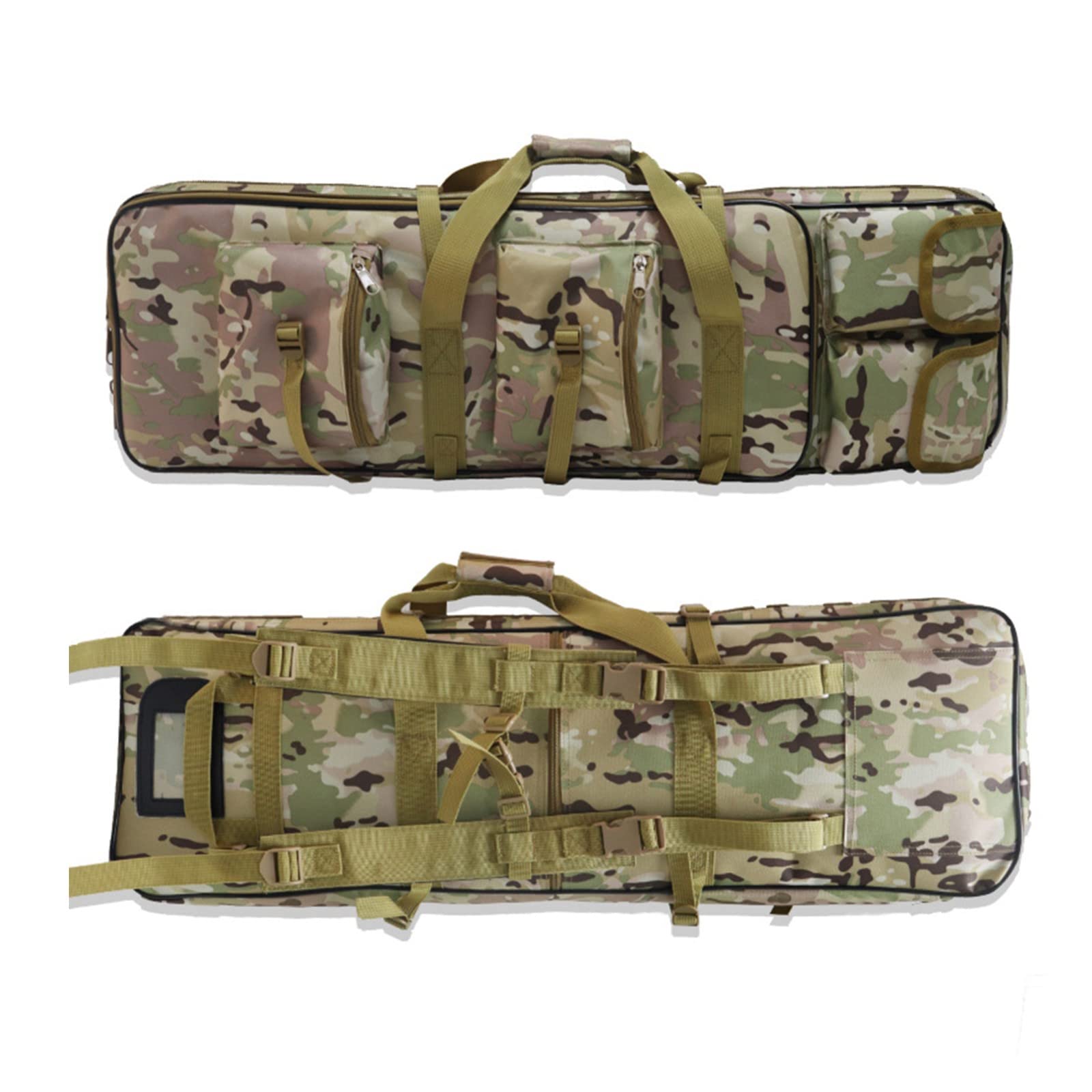 Funda para fusil,Funda Blanda para Rifle de Caza Militar Bolsa para Escopeta Doble,Bolsa Doble con Correa para el Hombro Ajustable, Bolsas para Rifles y Pistolas, Estuche para Transporte de Armas