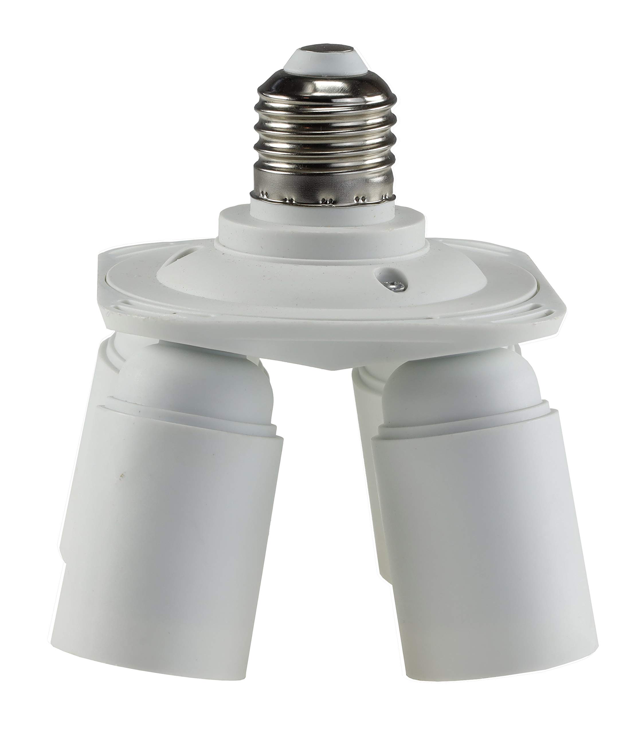 ChiliTec Adattatore Per Lampadine E27 Da 1 A 3 Prese, Bianco, Per Softbox E Studio Fotografico - Max 40W Per Presa