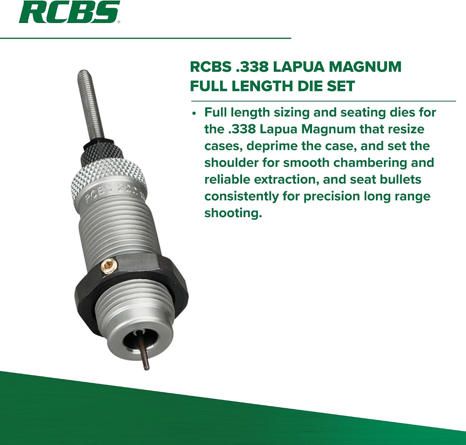 RCBS 16601 Series A Full Length Die Set, 338 Lapua