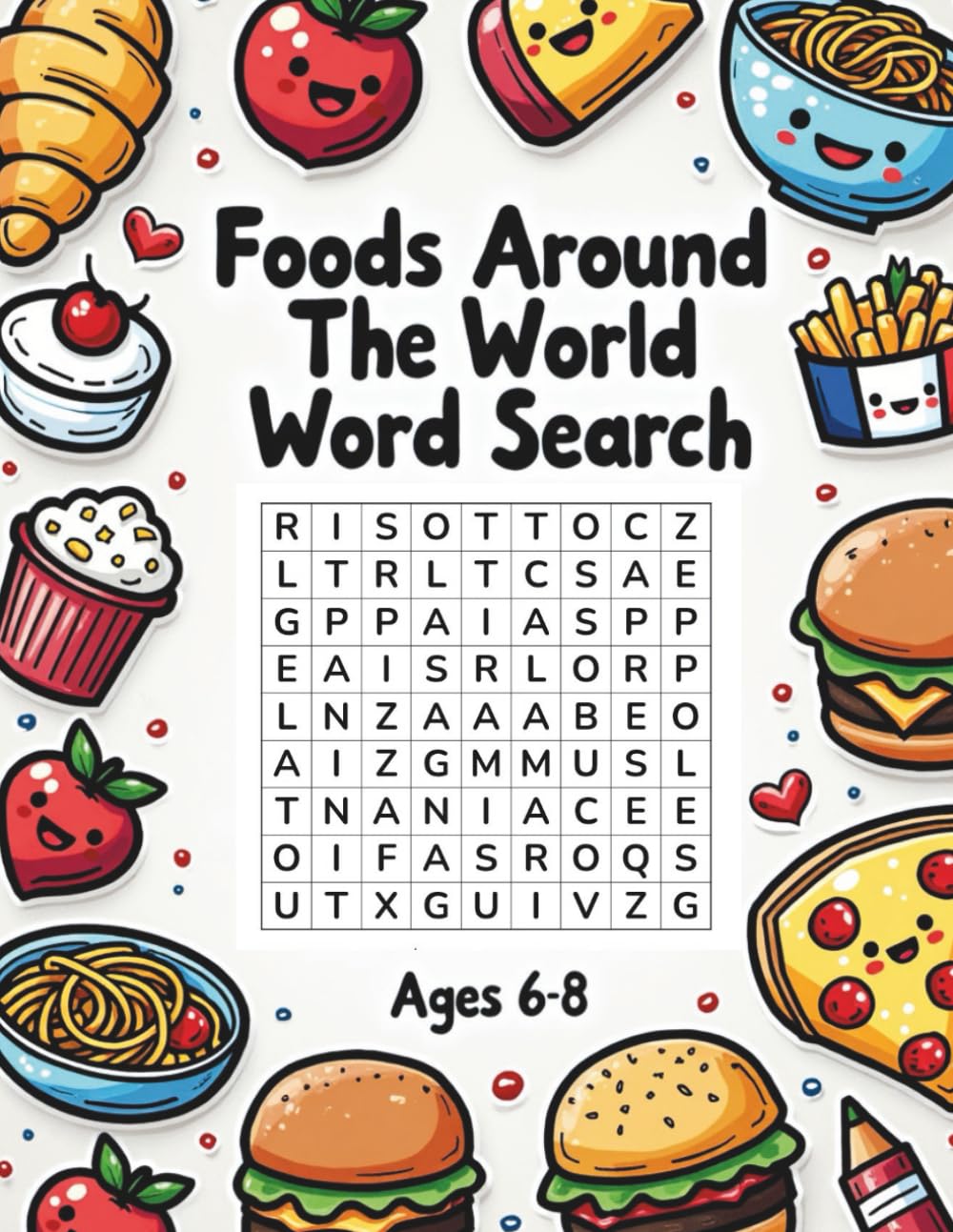 Foods Around The World Word Search: Fun Global Food Puzzles for Kids.