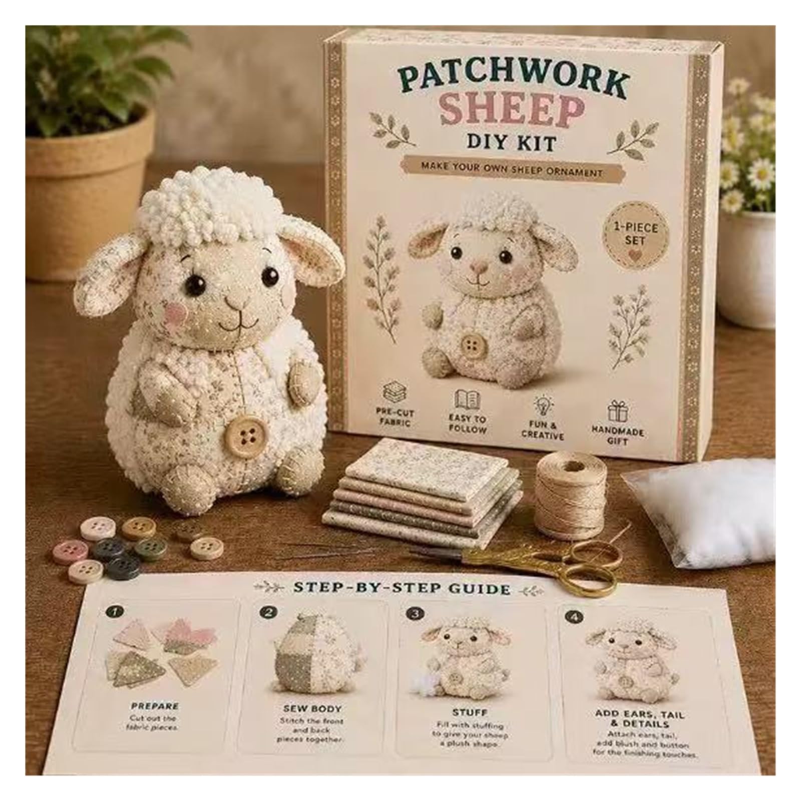 kit de tela para acolchar diy Kit de animales hecho a mano mosaico rompecabezas bricolaje