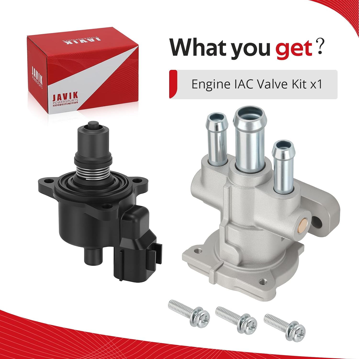 JAVIK Engine IAC Valve Kit For Polaris Sportsman 850 2009-2011 RZR 900 2011-2014 V-ictory Jackpot Hammer Kingpin Vegas Vision Cross Magnum 2008-2017 O.E.M# 4011638