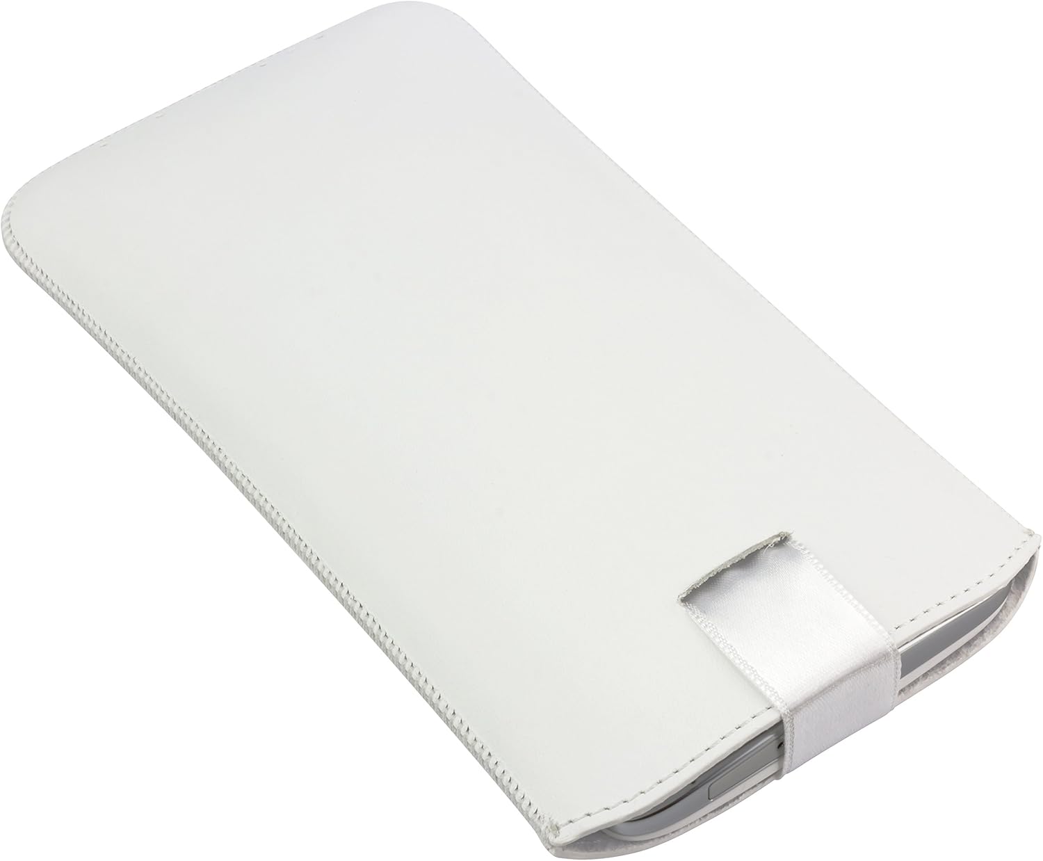 Real Leather Pouch Case with Flap and Pull-Up Strap for Motorola Moto X Play