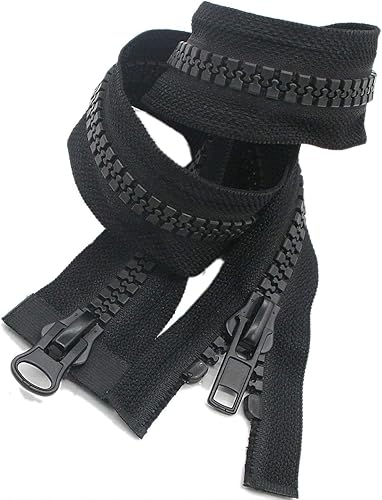 Miniatura 9 de Leekayer #10 Cremalleras de 34 pulgadas para costura deslizante de dos vías separando cremalleras de plástico para abrigo, parka, chaqueta,