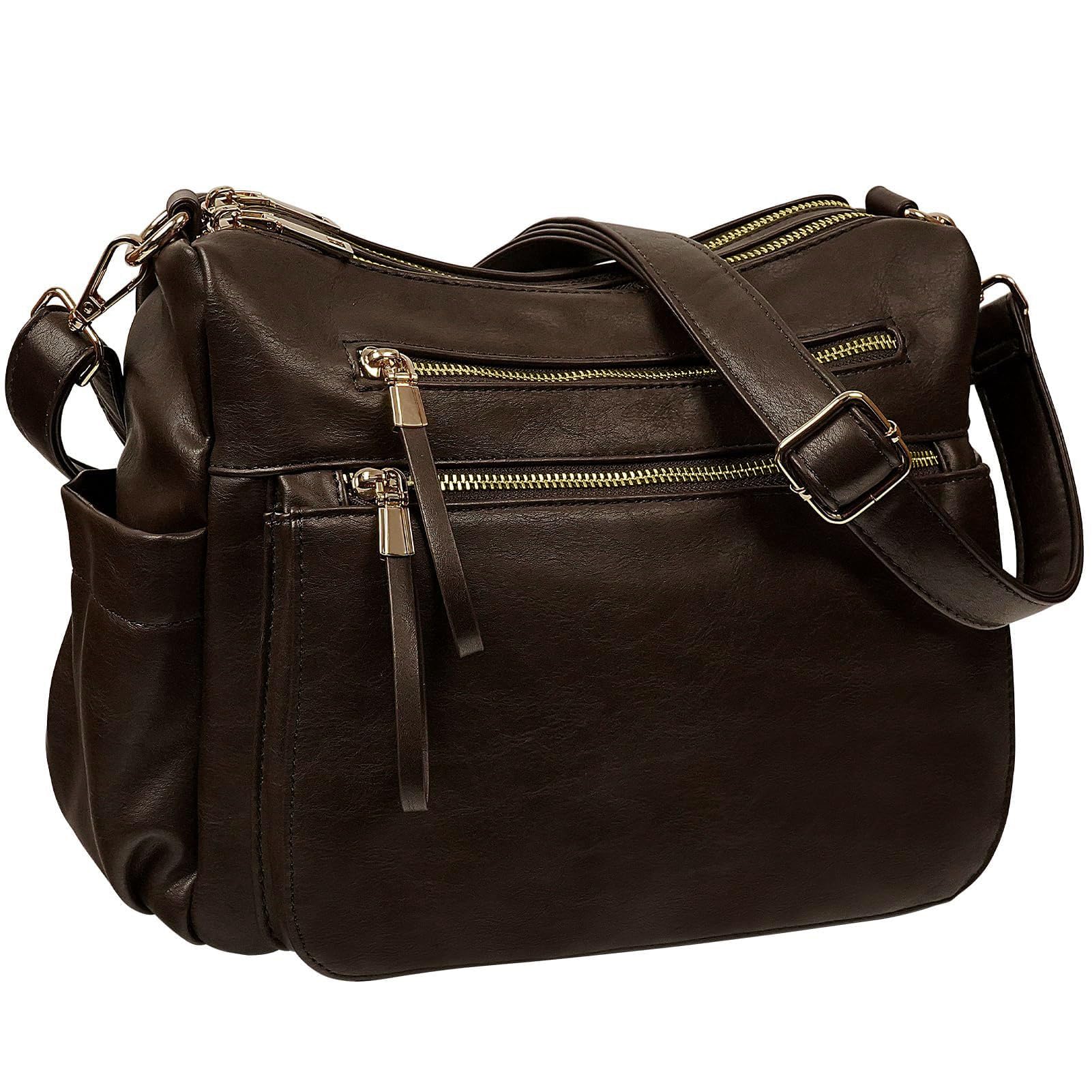 KOGTLA Medium Crossbody Purses for Women, Ladies Roomy Shoulder Bags, Multi Pockets Hobo Handbags