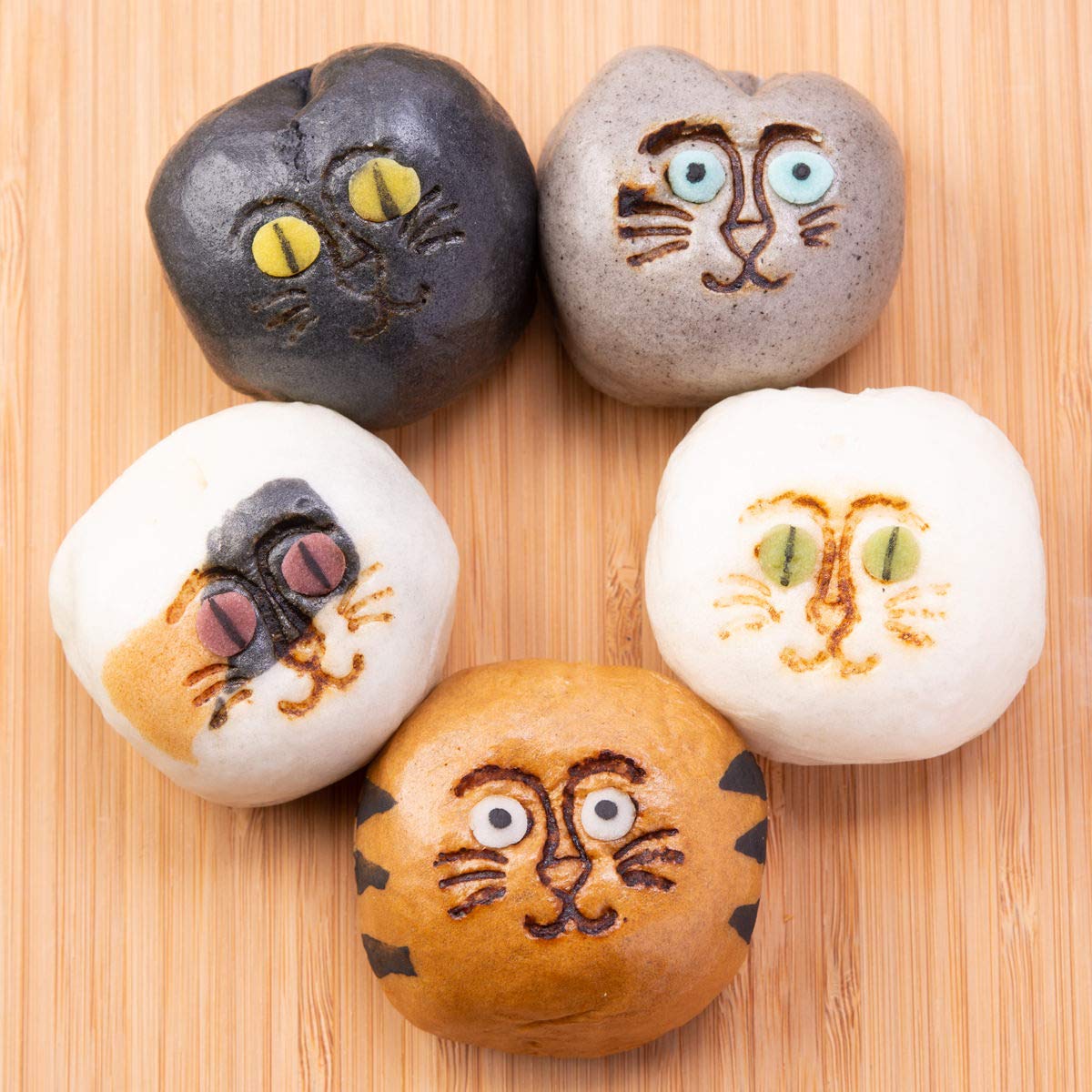 Amazon.co.jp: 和菓子処 稲豊園 招福猫子まんじゅう 5個入2箱 (36g×5