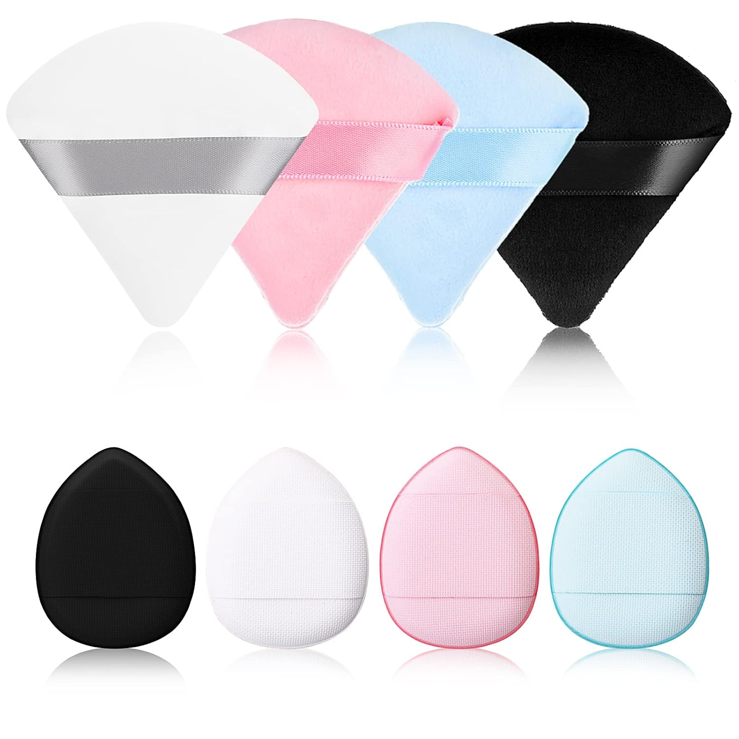 WLLHYF 4 Pieces Triangle Powder Puff 4 Pieces Mini Finger