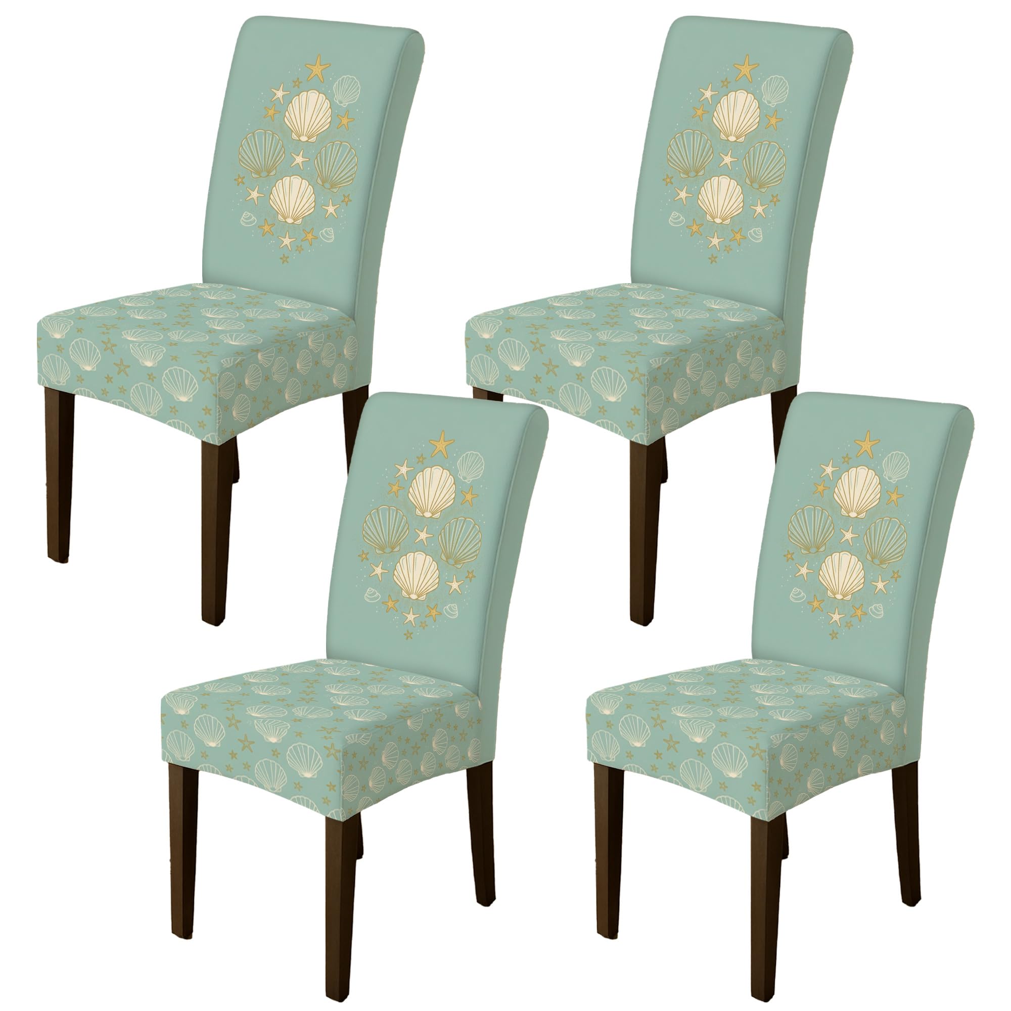 Housse de chaise salle à manger azur pour créer une décoration côtière apaisante