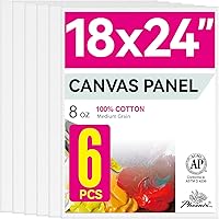 Vista 17 de PHOENIX Paneles de Lienzo para Pintura 6x8 Pulgadas, Paquete de 24 - 8 Oz Tablas de Lienzo de Algodón 100% Triple Impregnadas y Libres de Ácido