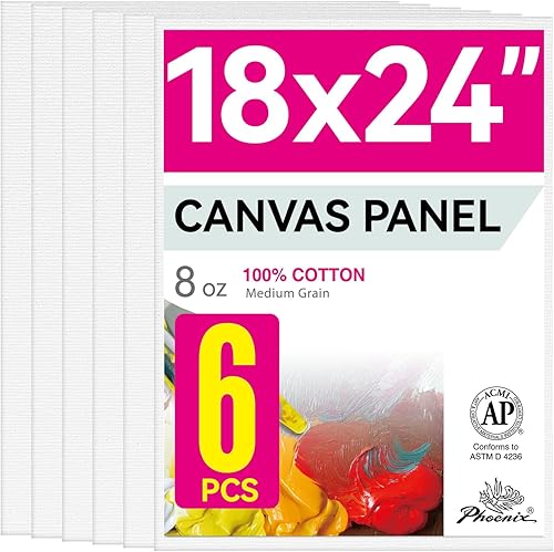 Miniatura 18 de PHOENIX Paneles de Lienzo Pequeños para Pintura de 3x5 Pulgadas, Paquete de Valor de 12 Unidades - 8 Oz Triple Imprimado 100% Algodón Libre de Ácido