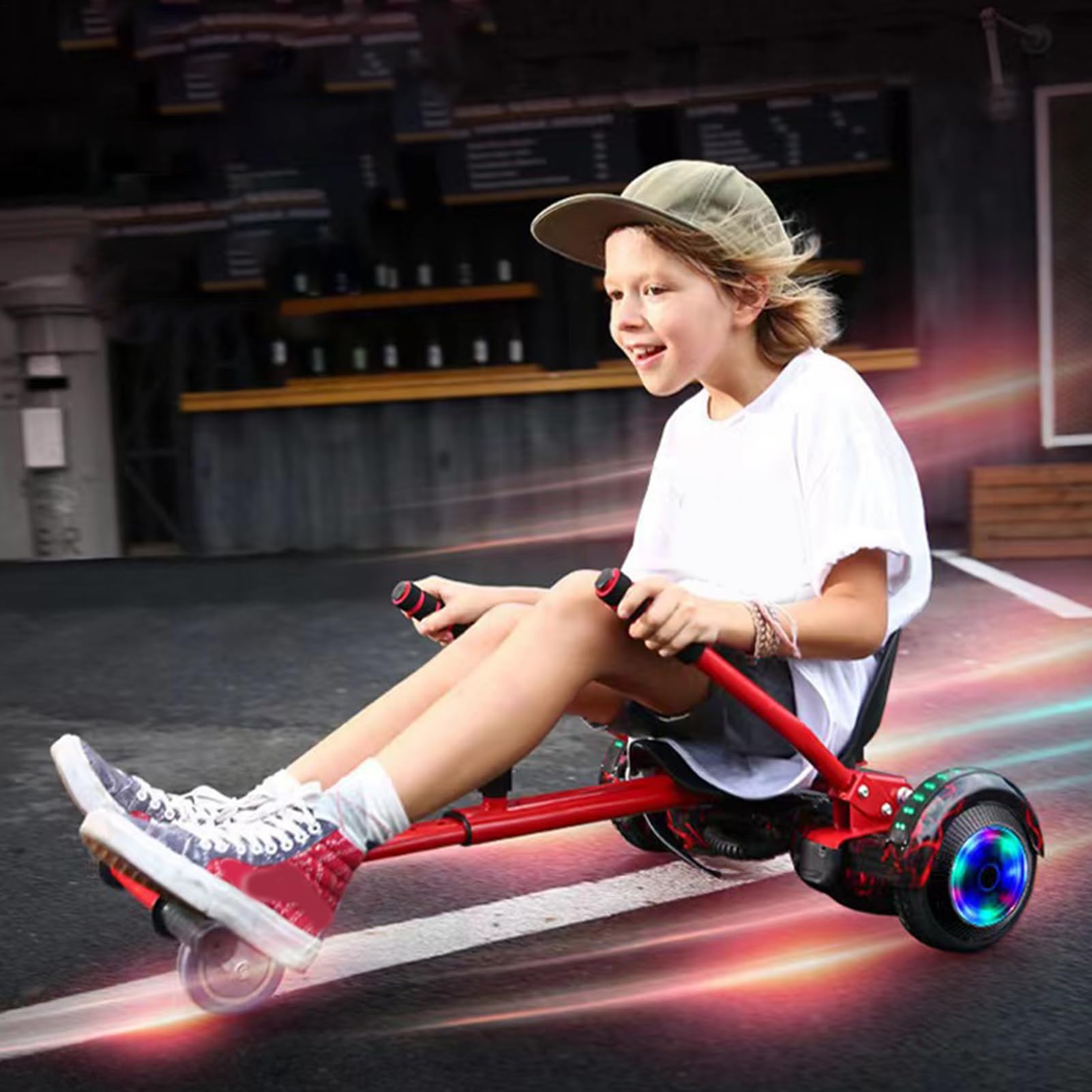 Sedile per kart per Hover Board, sedile per kart Hoverboard | Supporto per kart al passaggio del mouse con lunghezza del regolabile, generali per, monopattini adatti per