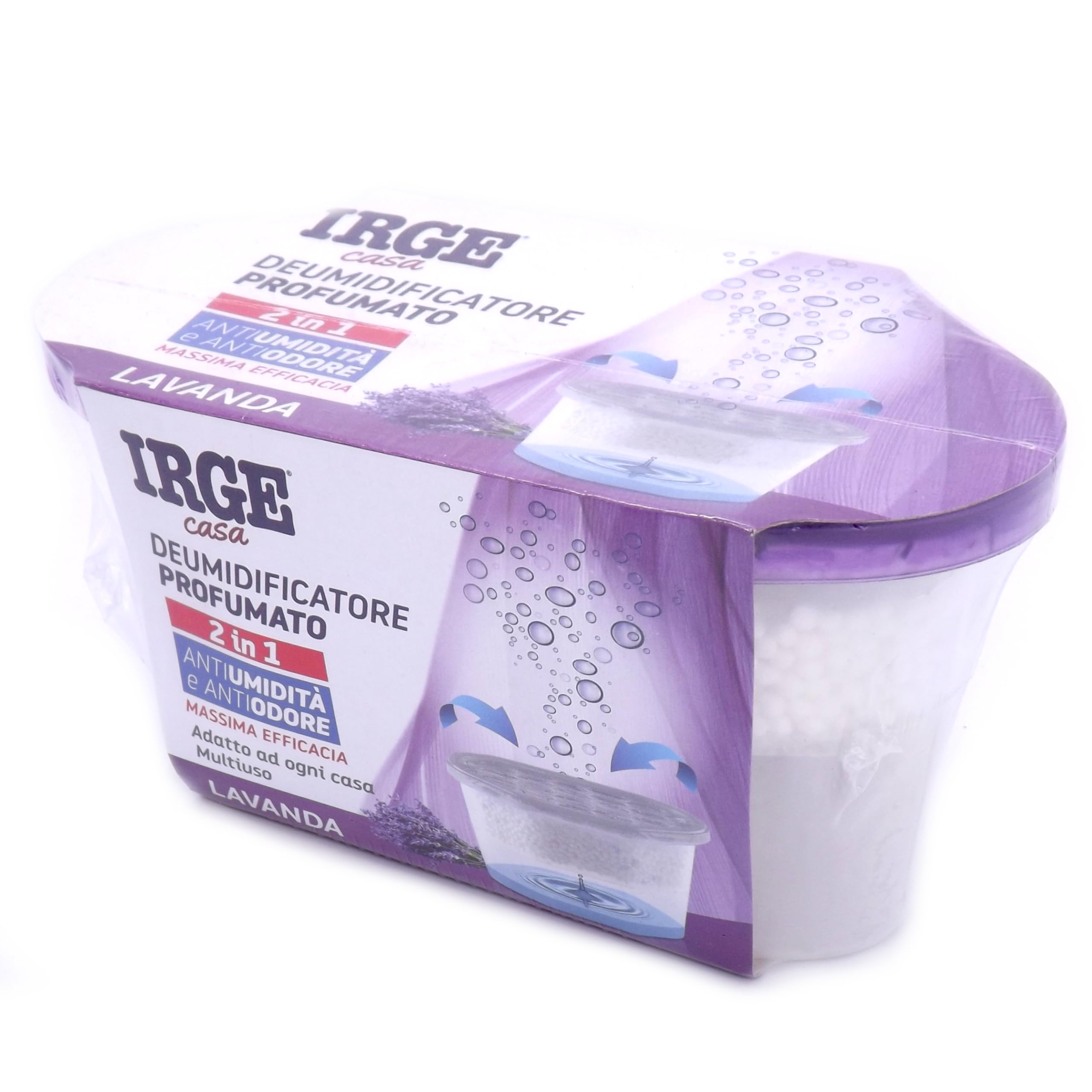 SET 12 vaschette 400 ml assorbi umidità profumate LAVANDA anti odore deumidificatore sali per bagno cucina camper caravan roulotte ripostiglio dispensa armadio