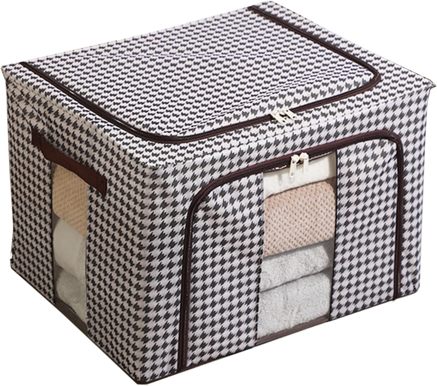 2 Openings Clothes Storage Bins, Under Bed Storage Containers, Closet Organizers and Storage Bins for Use Under The Bed, End of Bed, Bed Accessories, Comforter (1 Pack Small)