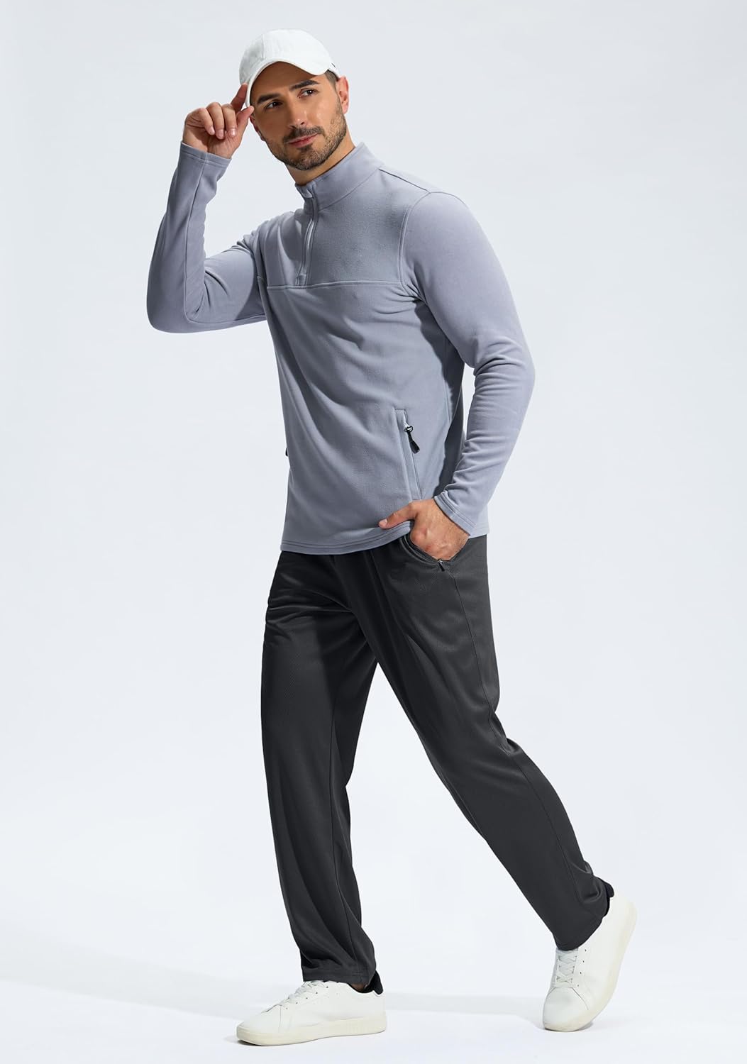 G Gradual Men's Sweatpants with Zipper Pockets Lightweight Mesh Athletic Pants for Men Open Bottom Workout Gym Running - Image 6