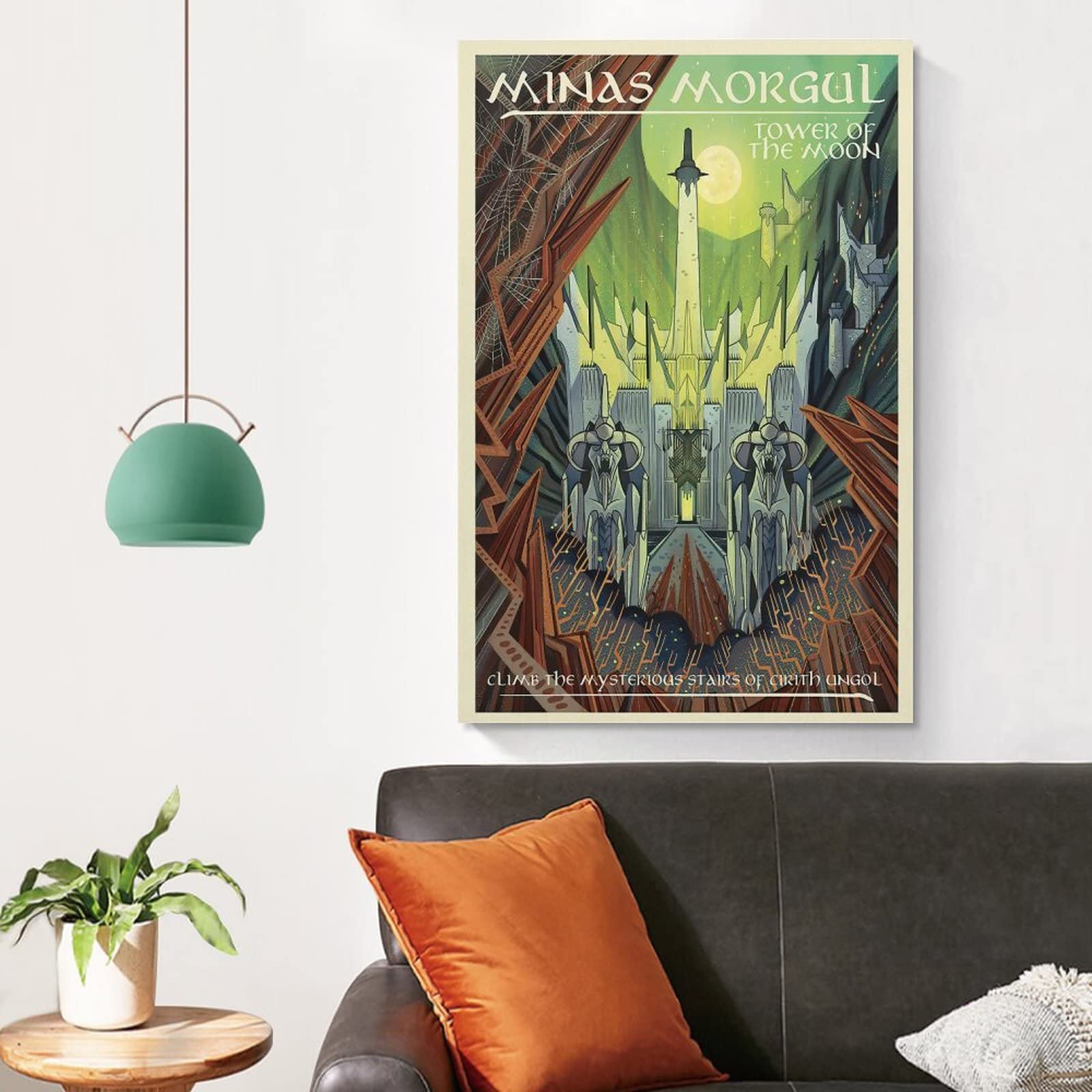 Poster Vintage Le Seigneur Des Anneaux - Hobbiton Art Print 30x45 Cm Pour Décoration Murale