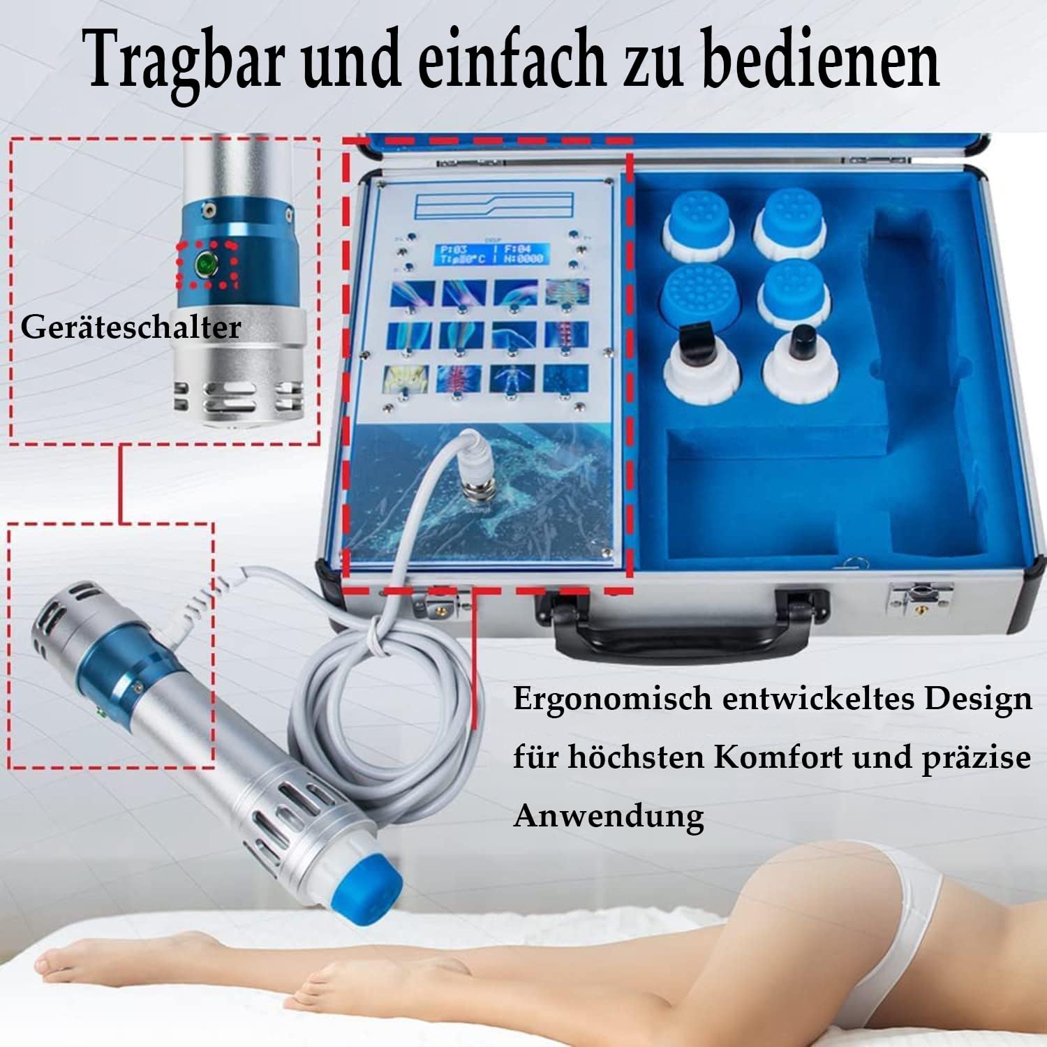 ESWT Stoßwellentherapie Gerät 2026 Verbessertes Erektile Dysfunktion Extrakorporales Fokussiertes Stoßwellentherapiegerät Muskel Percussion Massagegeraet ElektromagnetischesMassage Physiotherapiegerät