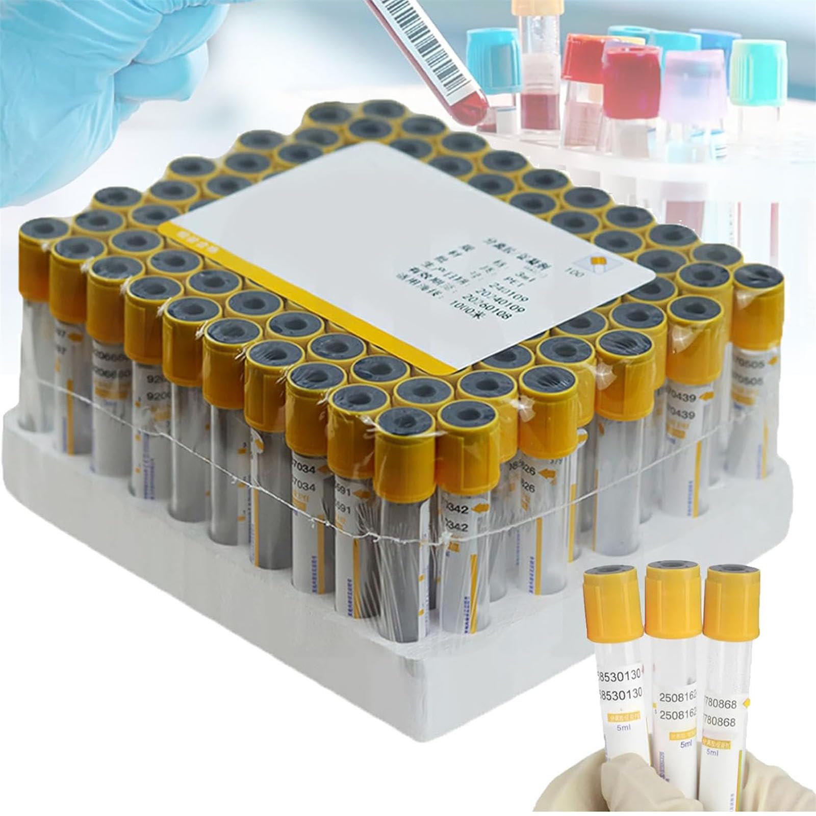 Tubes de prélèvement sanguin jetables avec gel de séparation et coagulant pour la séparation du sérum et la préparation PRP