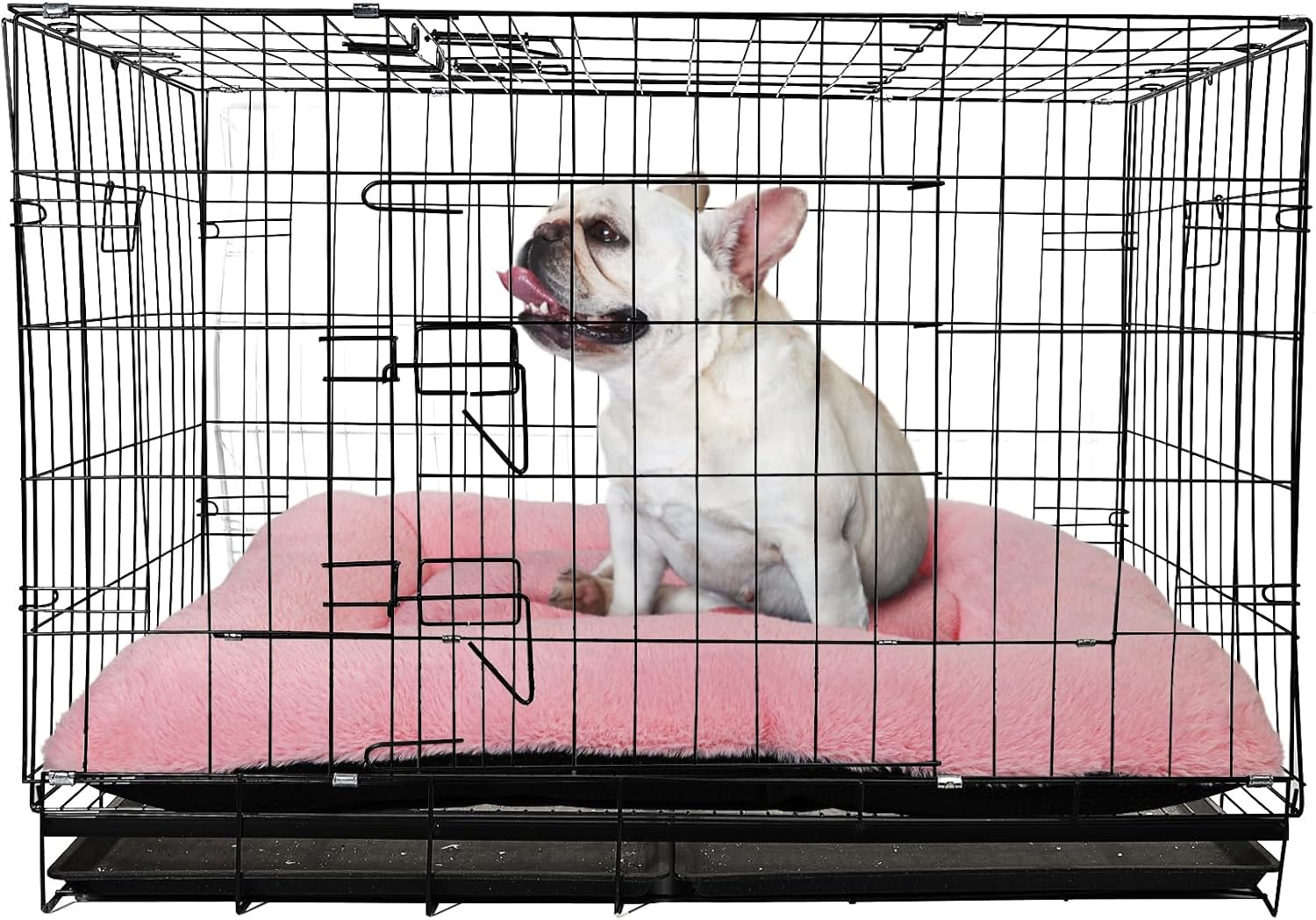 30 Inch Dog Crate Bed Pink for Medium Dogs Up to 30 lbs,Soft Cute Crate Pads for Dog Cages Washable & Anti-Slip Pet Kennel Pad for Dogs Cozy Sleeping Mat,30" x 19"