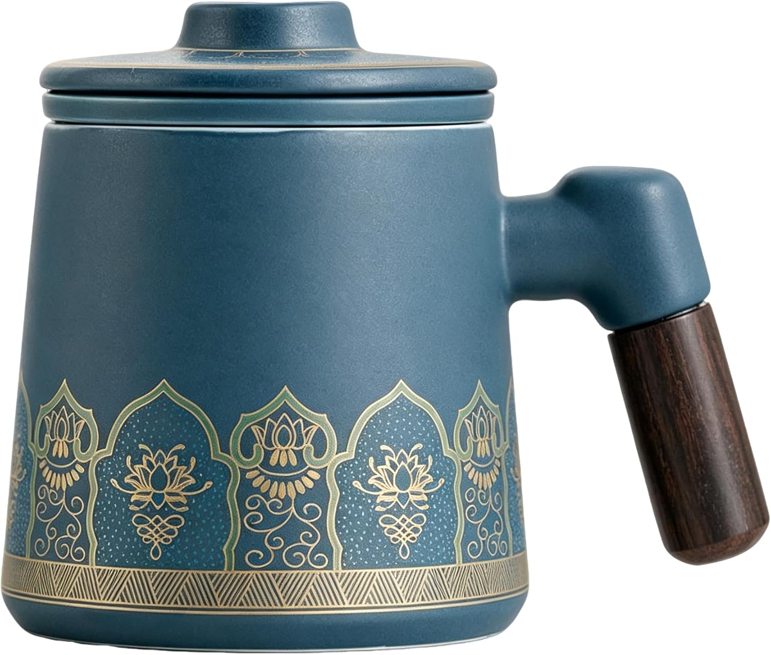 Tea Mug With Infuser and Lid, Loose Leaf Tea Cup With Steeper, 14oz Blue