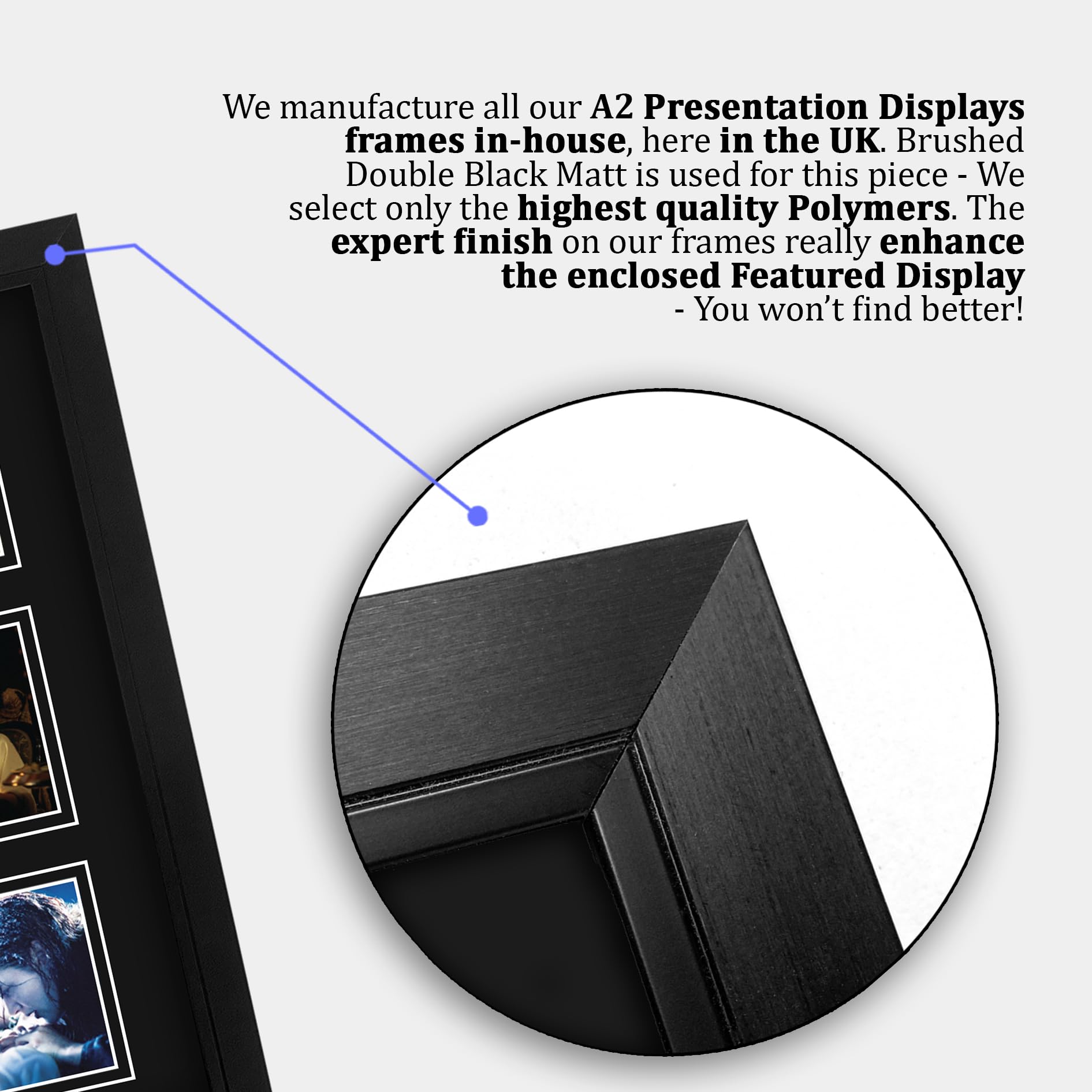 HWC Trading Titanic Leonard DiCaprio, Kate Winslet Geschenke Geducktes Signiertes Autogramm Foto für Fans von Film Memorabilien - A2 Gerahmt (ID-006593)